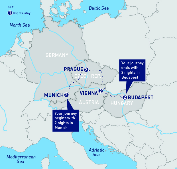 Munich Prague Vienna and Budapest Railbookers